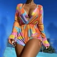 thumbnail image 1 of Njoeus Women's 3 Piece Bathing Suits Women Printed Triangles Halter Bikini Swimsuit Set with Cover Up Beach Swimwear, 1 of 8