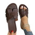 thumbnail image 1 of Njoeus Women's Casual Flat Sandals Open Toe Anti Slip Shoes Walking Sandals Women Black Red Purple Brown Sandals, 1 of 5