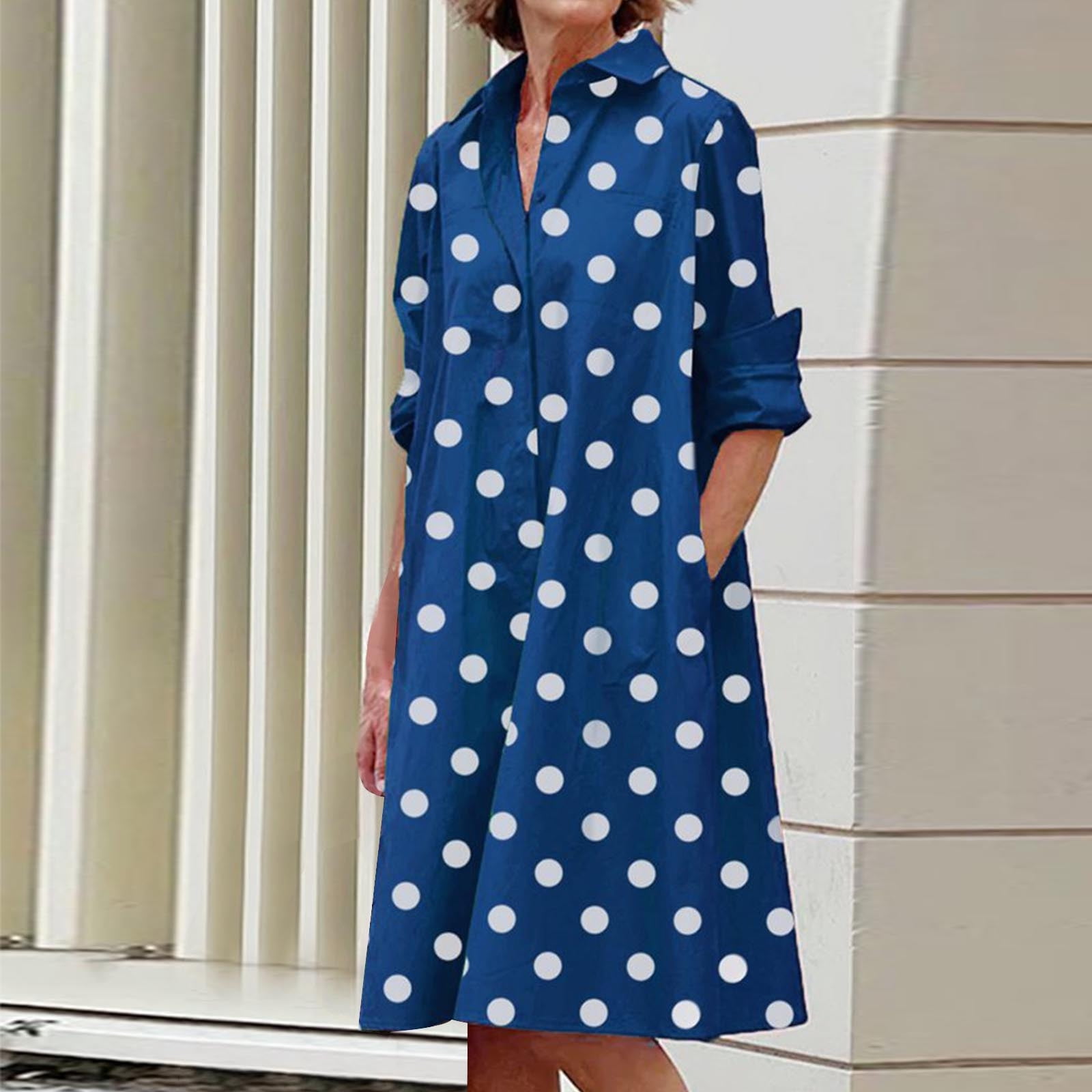 Njoeus-Women-s-Casual-Polka-