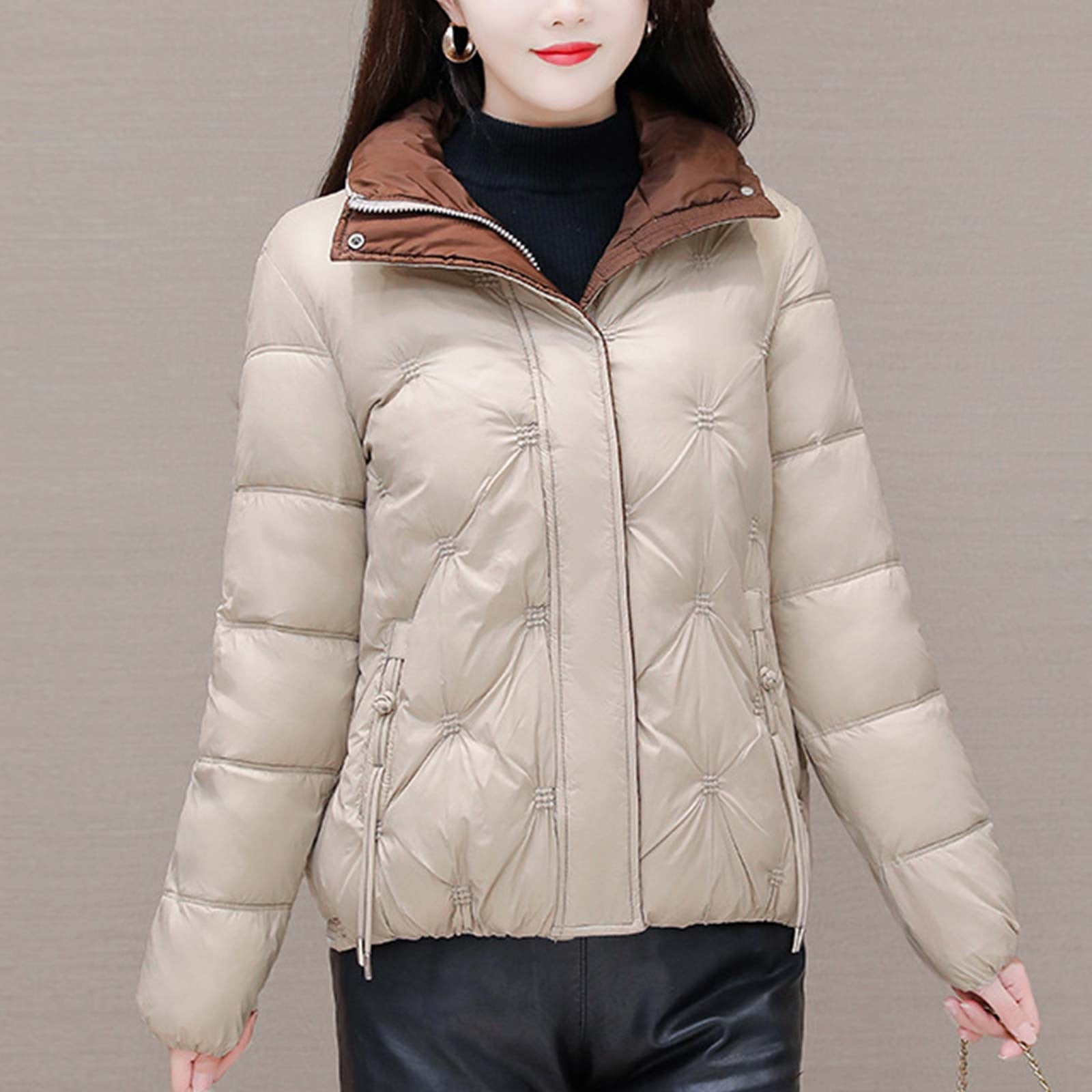Njoeus Women's Diamond Quilted Lightweight Puffer Jacket Njoeus Women's Diamond Quilted Lightweight Puffer Jacket