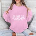 thumbnail image 1 of Njoeus Women's Oversized Sweatshirt Letter Print Graphic Tee Shirts Crewneck Long Sleeve Casual Loose Pullover Tops for Women Trendy Teen Girls Pink XXL, 1 of 6