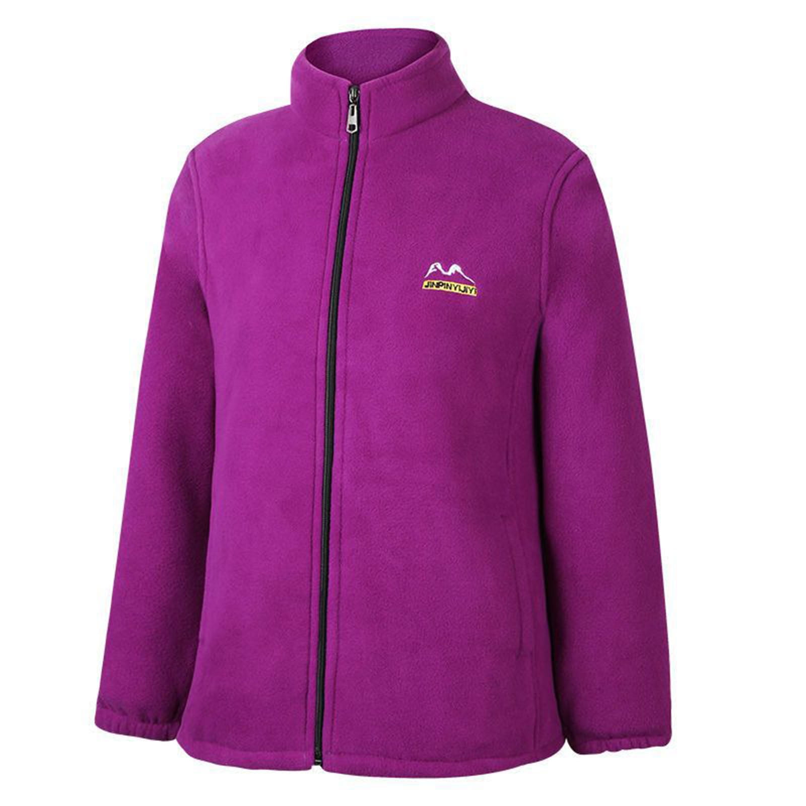 Njoeus Women's Plus Size Zip-Front Soft Fleeces Jacket Long Oversized ...