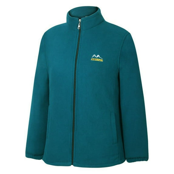 Njoeus Women's Plus Size Zip-Front Soft Fleeces Jacket Long Oversized Women's Classic Outdoor Recreation Coat With Pockets XL-5XL