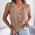 thumbnail image 1 of Njoeus Women's Tank Tops Casual Button V-Neck Knit Tanks Summer Sleeveless Shirts Camisole Tops for Women Trendy Blouse, 1 of 8