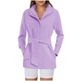 thumbnail image 1 of Njoeus Womens Fashion Long Sleeve Trench Coats Trendy Button Up Peacoat Belted Fall Jacket for Women Dressy Casual Outerwear with Pockets Purple S, 1 of 5