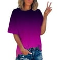 thumbnail image 1 of Njoeus Womens Round Neck Tshirt Loose Casual Summer Shirts Short Sleeve Tunic Tops for Women Tie-Dyed Graphic Tees S-5XL （Available in Plus Size), 1 of 7
