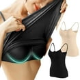 thumbnail image 1 of Njoeus Womens Summer Tops Black Tank Top Woman 2 Pack Camisole Tops for Women Shelf Bra Comfy Spaghetti Strap Tank Top with Built in Bras Basic Cami Undershirt Off The Shoulder Tops for Women On Clear, 1 of 5
