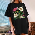 thumbnail image 1 of Njoeus Womens Summer Tops Blouses for Women Womens Casual Oversized T-Shirt Trendy Cute Floral Tops Summer Workout Shirts Loose Funny Flowers Graphic Tees for Women Teen Girls Short Sleeve Womens Tops, 1 of 5