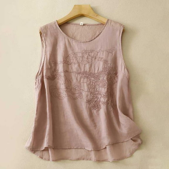 Aueoeo Womens Tank Tops Going Out Tops for Women Linen Shirts for Women, Women's Fashion Casual T-Shirt Sleeveless V-Neck Sweatshirt Tops Blouse Plus Size Tank Tops for Women On
