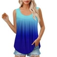thumbnail image 1 of Njoeus Womens Tank Tops Summer T Shirts Floral / Printed Pleated Sleeveless Tunic Blouse Shirt Casual Loose Flare Tank Top S-XXL, 1 of 7