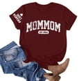 thumbnail image 1 of Njoeus Womens Tops Casual Letter Printed Round Neck Short Sleeve T-Shirt Summer Trendy Loose Comfy Tops, 1 of 3