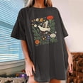 thumbnail image 1 of Njoeus Womens Tops Hawaiian Shirts for Women Oversized Tshirts for Women Summer Floral Printed T Shirt Cute Flower Graphic Tees for Women Girls Loose Fitted Crew Neck Short Sleeve Casual Tunic Tops S-, 1 of 5