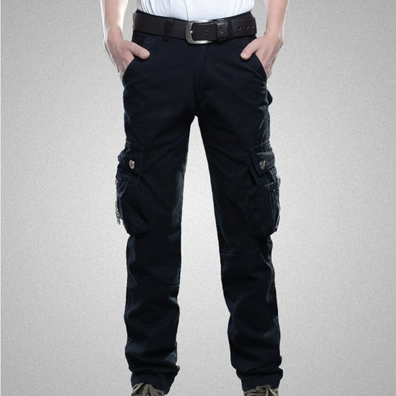 Njoeus Work Pants For Men Mens Sweatpants Men'S Cotton Work Pants Straight Leg Jeans Denim Trousers Multi-Pocket Outdoor Casual Pants Pants For Men On Clearances