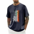 thumbnail image 1 of Aueoeo Work Shirts for Men American Flag Shirts Funny Graphic Patriotic Tees Independence Day Boys Shirts Short Sleeve Shirt Gym Workout Tops for Men Big & Tall 3X 4X 5X Dark Blue, 1 of 3