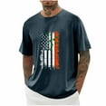thumbnail image 1 of Njoeus Work Shirts for Men American Flag Shirts Funny Graphic Patriotic Tees Independence Day Boys Shirts Short Sleeve Shirt Gym Workout Tops for Men Big & Tall 3X 4X 5X Navy Summer Savings, 1 of 3