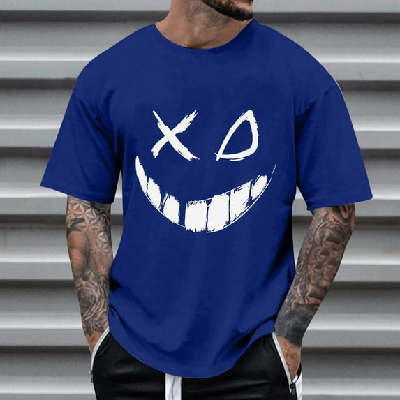 Njoeus Workout Shirts For Men Classic Tees Men Graphic Tee Mens Shirt, Short Sleeve Novelty Graphic Shirts For Men, Teens, Funny Printed T Shirts S-5Xl (Available In Big & Tall) 4Th Of July Shirts For