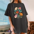 thumbnail image 1 of Njoeus Workout Tops for Women Custom T Shirts Womens Casual Oversized T-Shirt Trendy Cute Floral Tops Summer Workout Shirts Loose Funny Flowers Graphic Tees for Women Teen Girls Plus Size Summer Outfi, 1 of 5