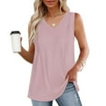 thumbnail image 1 of Njoeus Workout Tops for Women Sexy Tops for Women Women's Tank Tops Summer Sleeveless V Neck Tunic Blouse Casual T-Shirt Tank Tops 2025 Fashion Trendy Outfits S-Xxl Off The Shoulder Tops for Women Sum, 1 of 8