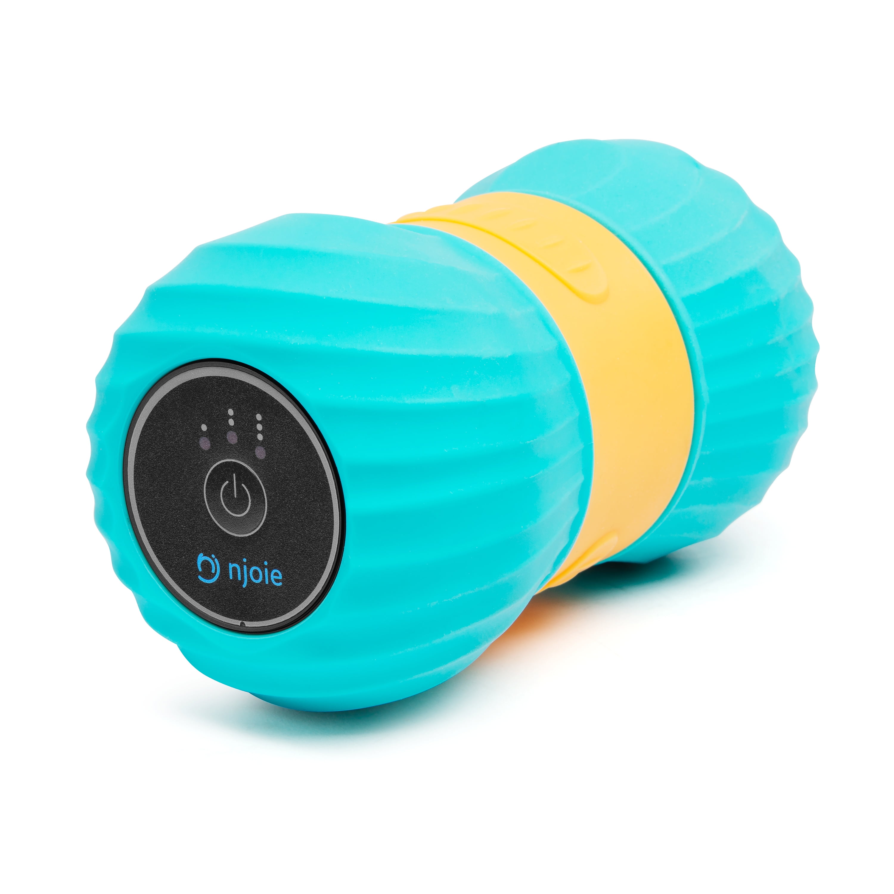 Njoie PROTO Vibrating Peanut Massage Roller – Muscle Recovery Pain Relief Therapy - Orange/Teal