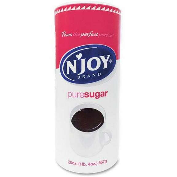 Njoy Cane Sugar - Canister - 20 oz (567 g) - Natural Sweetener - 1Each | Bundle of 10 Each