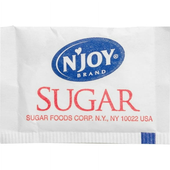 Njoy N'joy Sugar Packets - Packet - 0.099 Oz (2.8 G) - Natural Sweetener - 2000/box