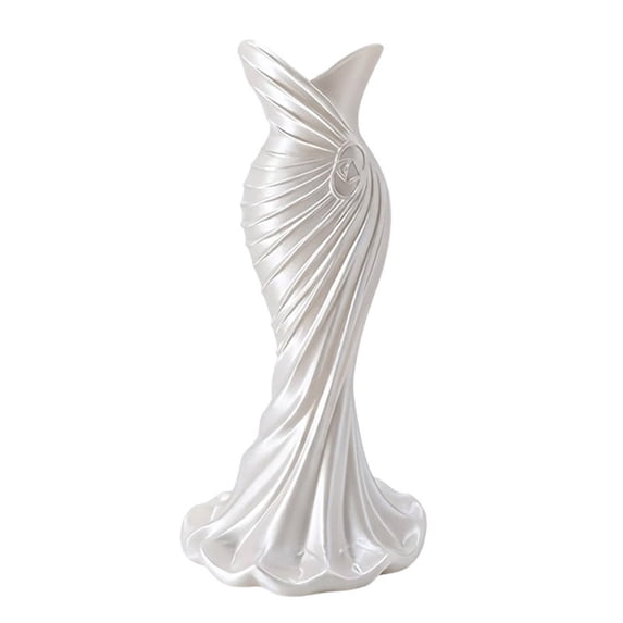 Njshnmn 3D Printed Elegant Dress Vase Combines High Fashion Elegance With Home Decoration Plastic Vase