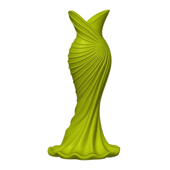 Njshnmn 3D Printed Elegant Dress Vase Combines High Fashion Elegance With Home Decoration Plastic Vase
