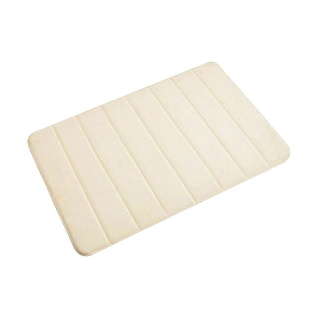 Njshnmn Bathroom Rugs And Mats Non-Slip Memory Foam Bath Mat, 24"X16", Beige
