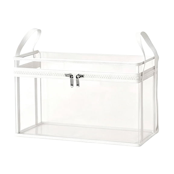 Njshnmn Large Transparent Thick Plastic Storage Box With A Hinged Lid. This Foldable Covered Storage Container Is Ideal For Storing Clothes Organizing Wardrobes Transporting Household