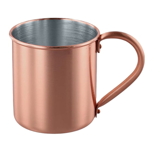 Njshnmn Moscow Mule Copper Mugs (13.8oz) | Food Grade Pure Copper Cups | Handcrafted w/Lacquered Hammered Finish, Smooth Rounded Lip, Ergonomic Handle (No Rivet) w/Solid Grip