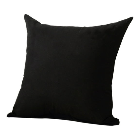 Njshnmn Square Outdoor Polyester Throw Pillow Covers 16x16 Pattern for Chair, Bench, Black