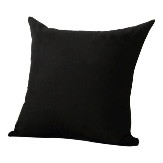 Njshnmn Square Outdoor Polyester Throw Pillow Covers 16x16 Pattern for Chair, Bench, Black
