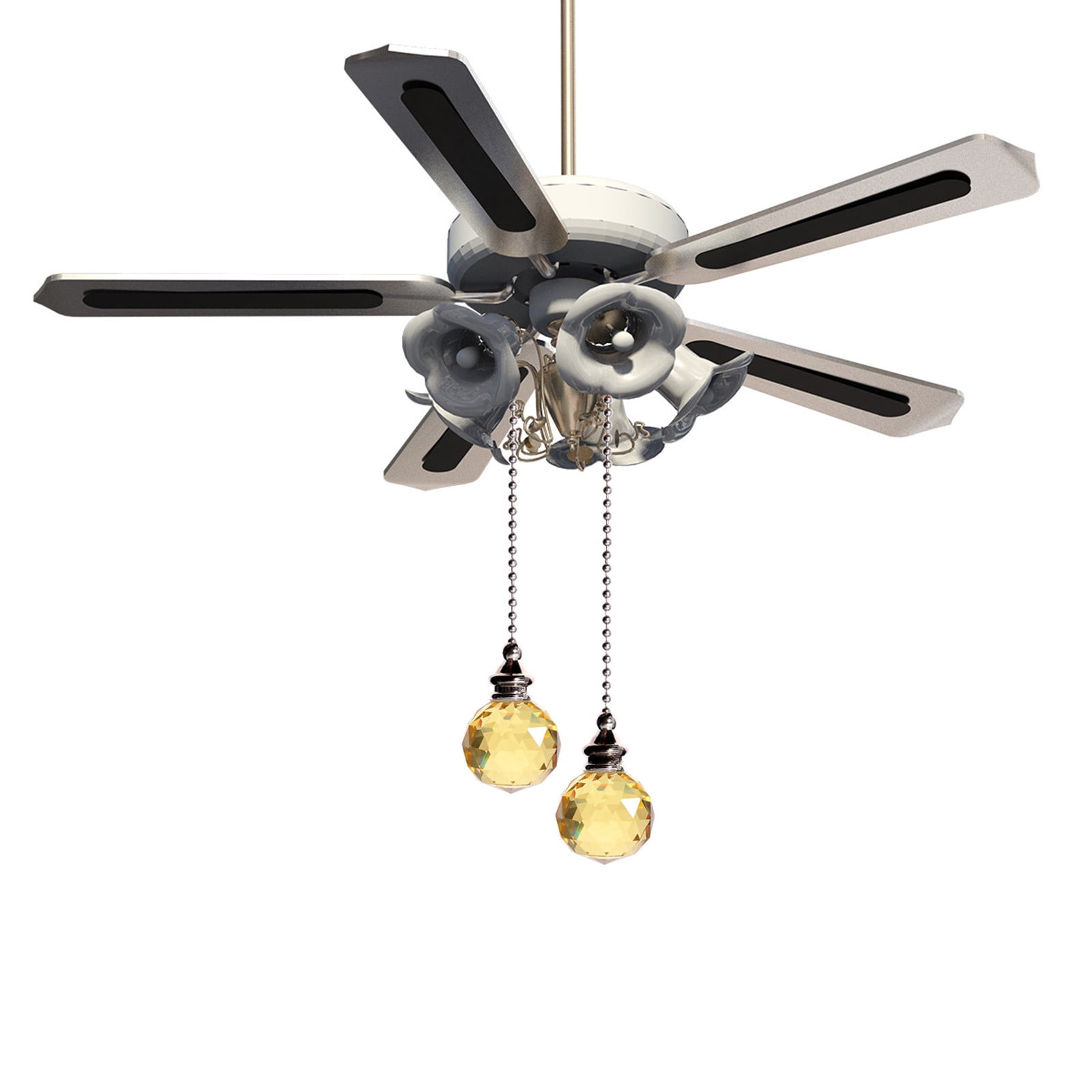 Njspdjh Ceiling Fan Pull Chain Decorative Extension Clear Ball Fan