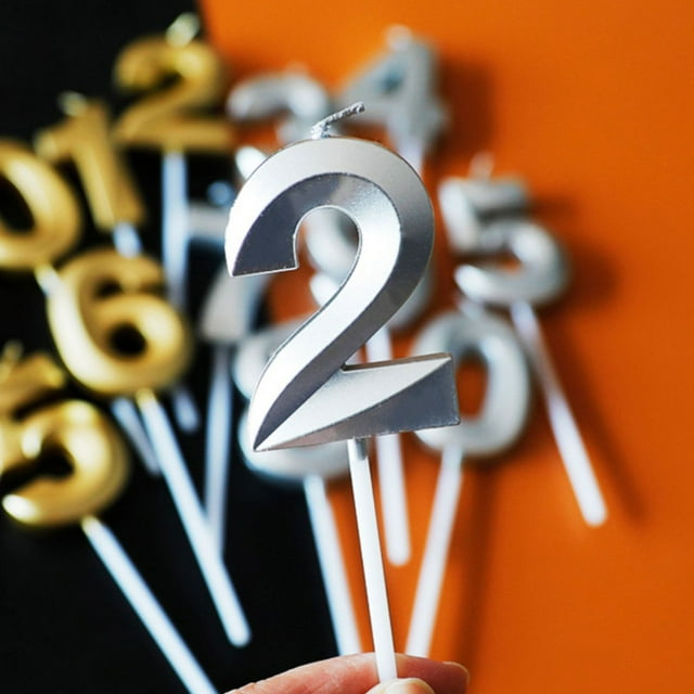 Njspdjh Eatable Flowers Cake Decorations Birthday Number Candle 3D