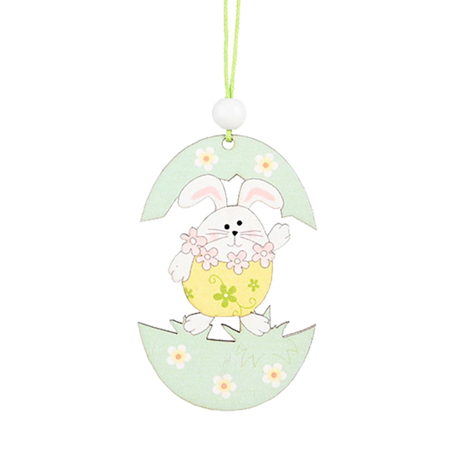 24 Pcs Happy Easter Wooden Ornaments - Bunny, Egg, Gnome, Carrot Hanging Decor For Spring Party