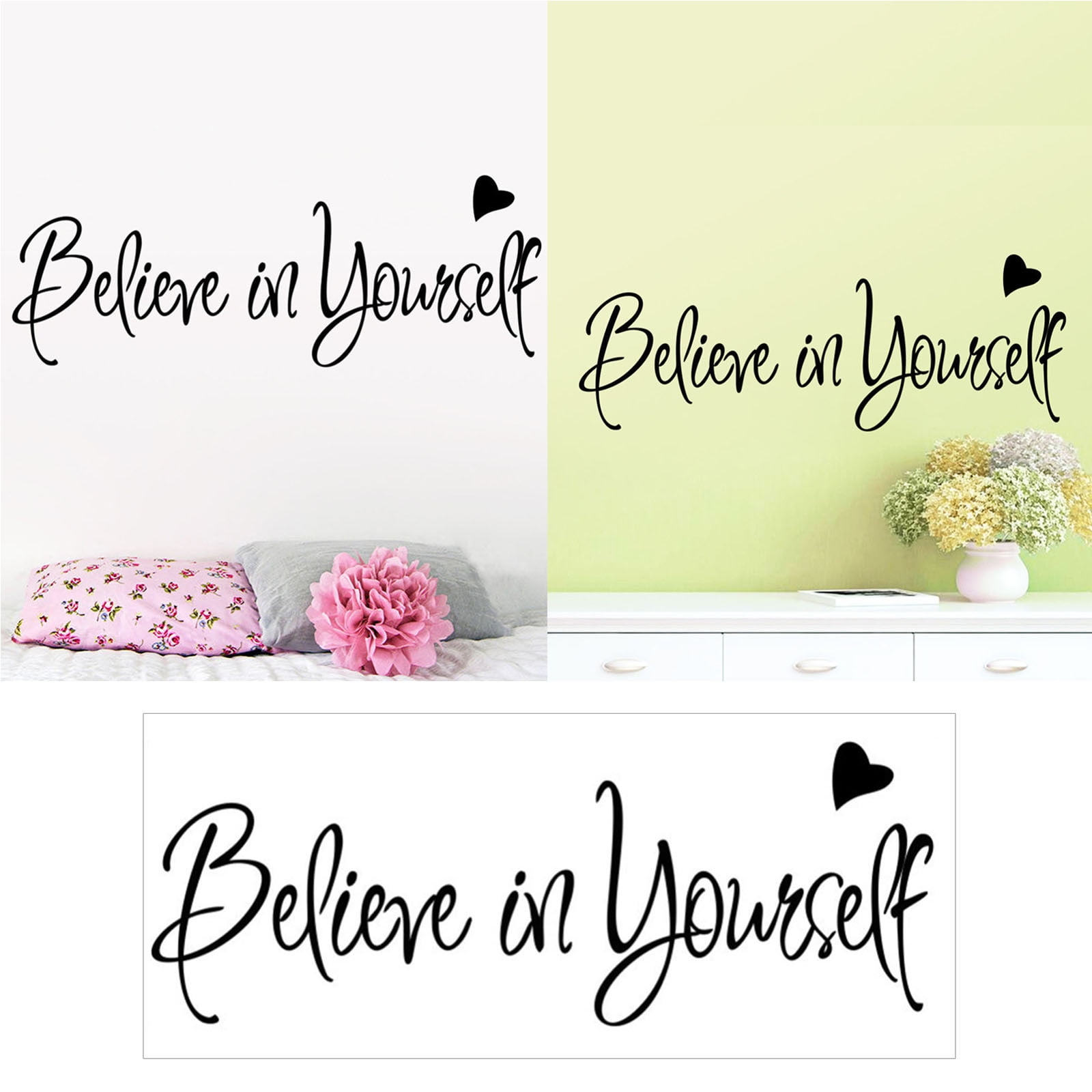 Njspdjh Inspirational Wall Sticker Living Room Bedroom Study Background Slogan Sticker Mailbox