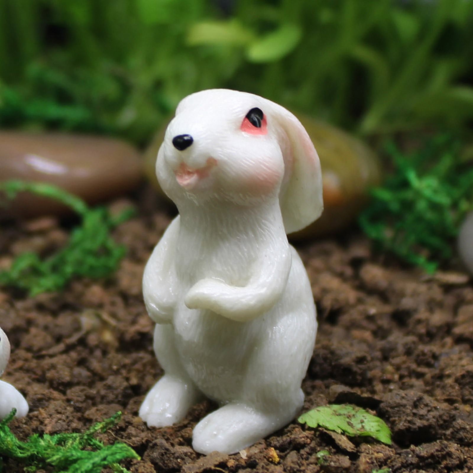 Njspdjh Meat Rich Micro Small Ornaments Cute Little Rabbits Creative ...