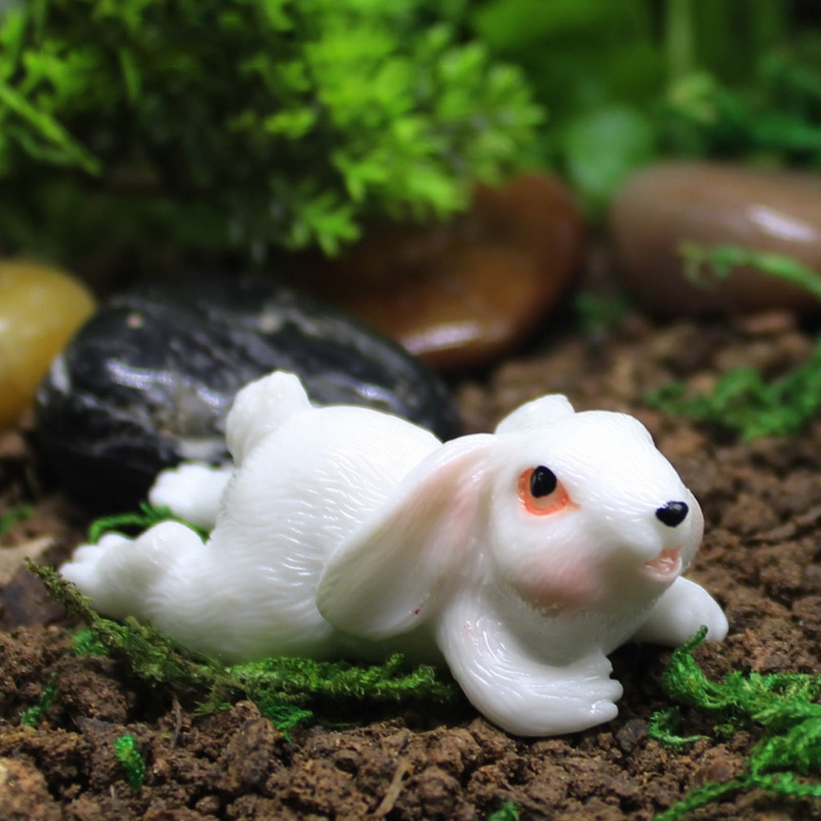 Njspdjh Meat Rich Micro Small Ornaments Cute Little Rabbits Creative ...