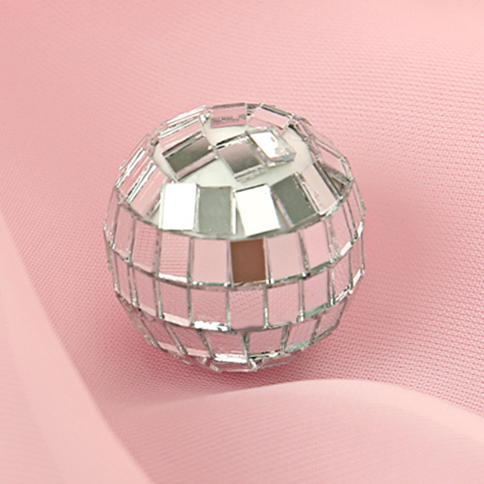 Njspdjh Mini Ball Ornament Tree Party Decoration Small Silver Hanging