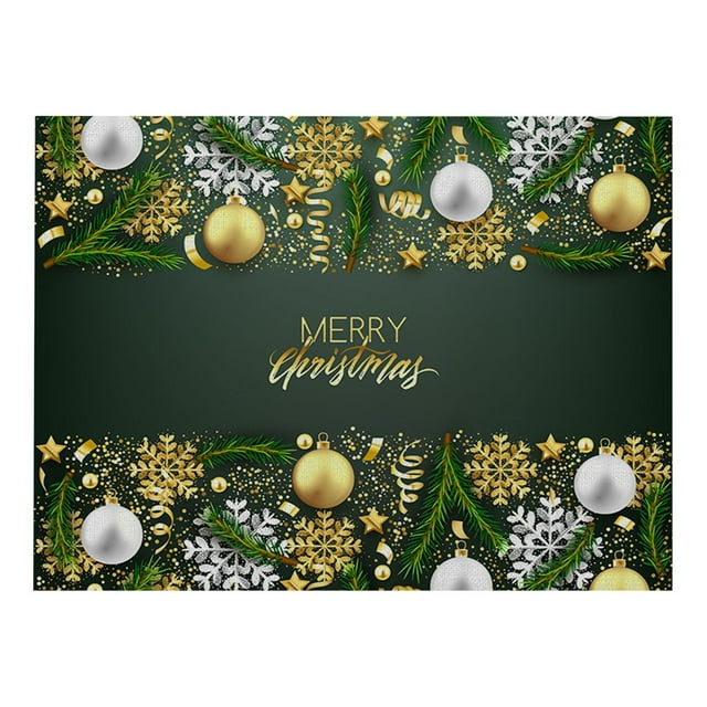 Njspdjh Plate Mates for The Table Table Dining Set round Christmas Table Placemats Christmas Rustic Vintage Washable Table Mats