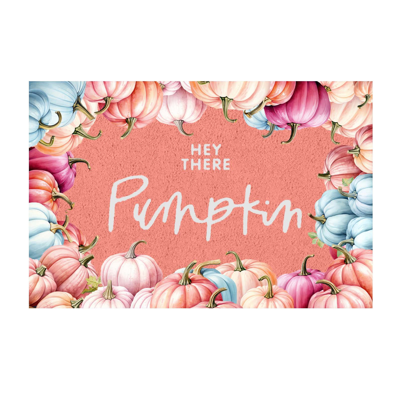 Njspdjh Woven Throw Blankets Colorful Pumpkin Door Mats Mats