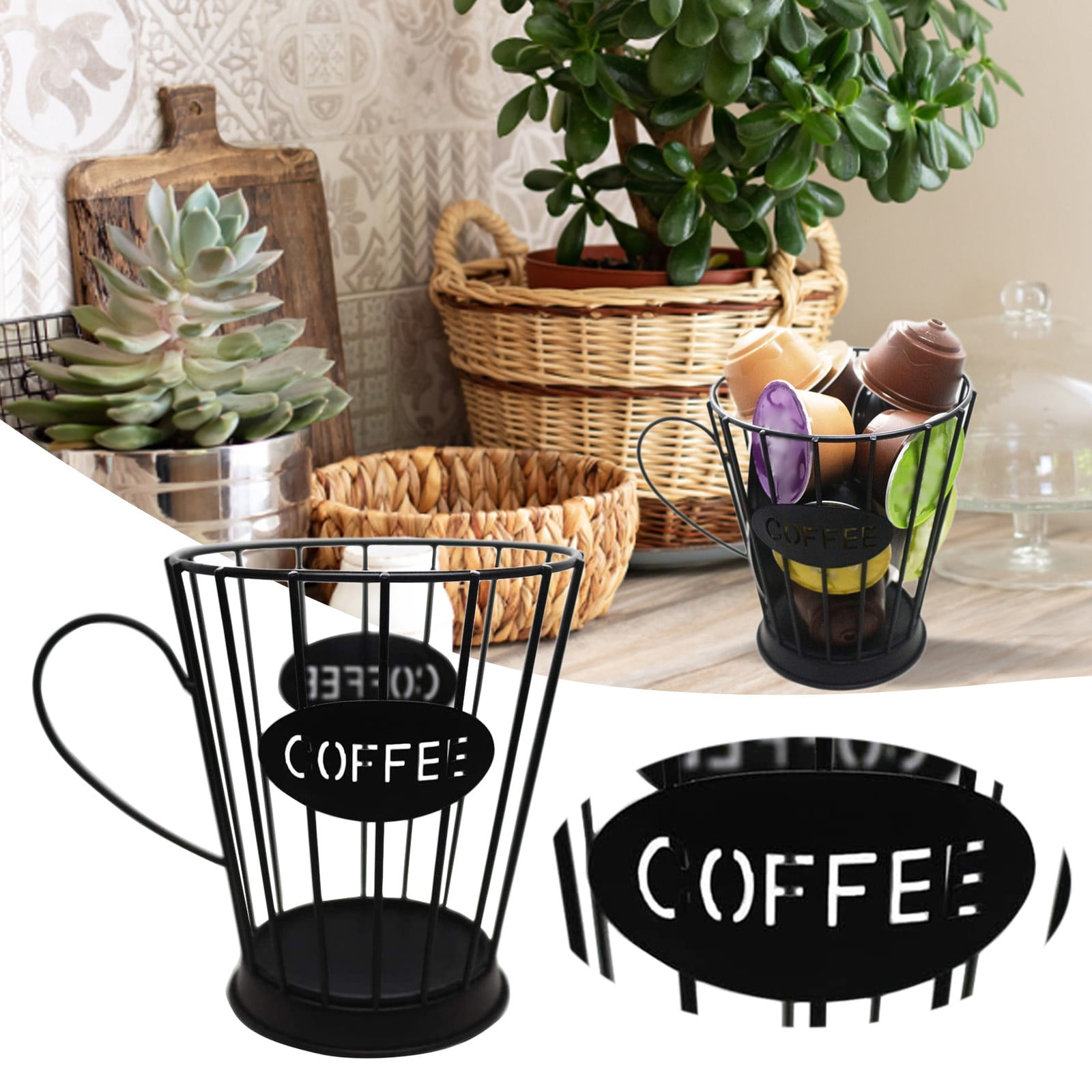 Njspdjh Yard Statues Outdoor And Garden Coffee Pod Holder And Organizer