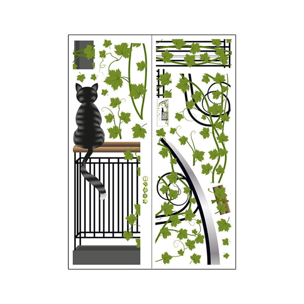 Njspdjh wall stickers Balcony Stickers Wall Removable Vine Grape