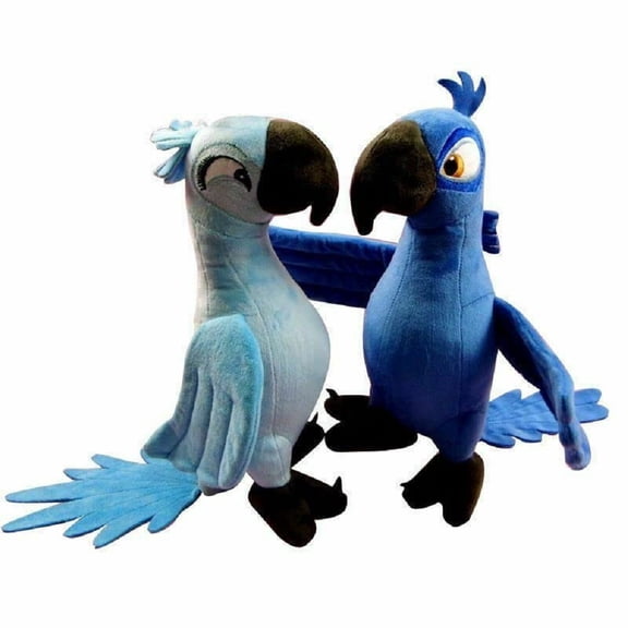 Njube Anime Blu Jewel Rio Plush Parrot Bird Stuffed Doll New 12 Incheses (2pcs/Set)