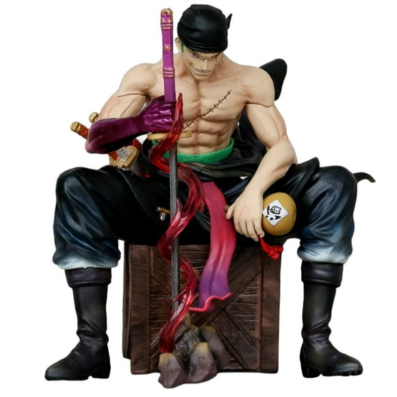 Njube Action figure Anime Collectibles PVC Figure Roronoa Zoro FigureSitting positionAnime Action Figure