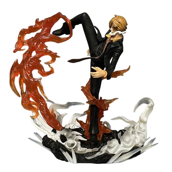 Njube Anime Action Figure Sanji Figure (Kicking) PVC Animation Character Model Statue Collectibles Gift 11.22inch