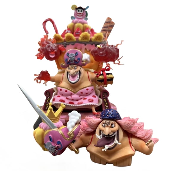 Njube Anime Character Throne Charlotte Linlin Figure Doll PVC Model Collection Desktop Decoration Statues Anime Gift Best Gift Toys