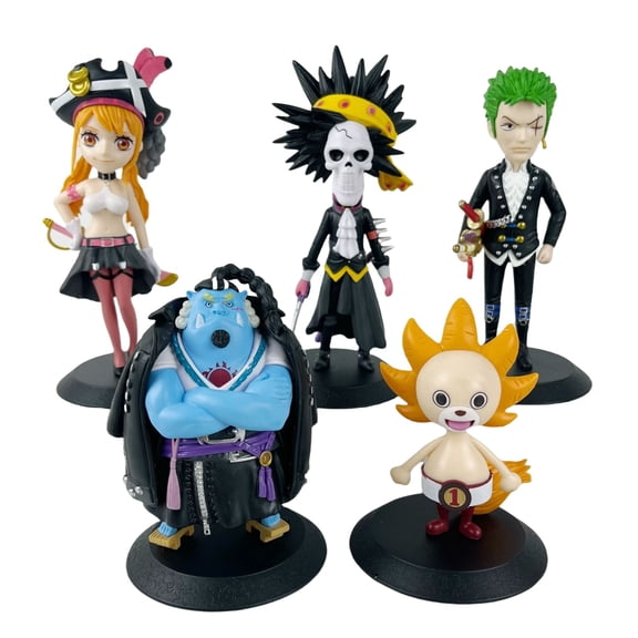 Njube Anime Fans Roronoa Zoro Figure BROOK Figure Jinbe Figure And So On5PCS Collection Model Decoration Model Gift Toys