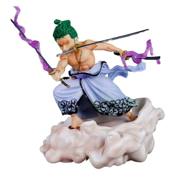 Njube Anime Figure Evil spirit Roronoa Zoro Figure 16cm/6.29inch PVC Material Toy Action Figure Toy Statue Collectible Model Ornament Gifts