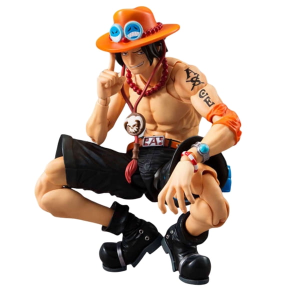 Njube Anime Figure Movability PortgasD Ace Figure PVC Figures Collectible Model Anime Character Model Ornament